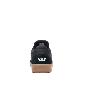 Supra Womens SAINT Black/gum Low Top Shoes | CA-59862